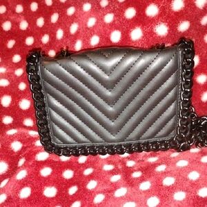 Aldo Black Chevron Crossbody Bag